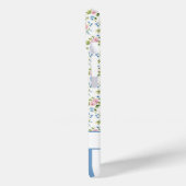 Blauwe Coquette Strikken Met Gebloemde Monogram Case-Mate iPhone Case (Achterkant / Links)