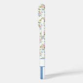 Blauwe Coquette Strikken Met Gebloemde Monogram Case-Mate iPhone Case (Achterkant / Links)