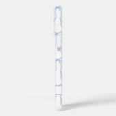 Blauwe Coquette Strikken met Monogram Case-Mate iPhone Case (Achterkant / Links)