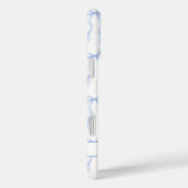 Blauwe Coquette Strikken met Monogram Case-Mate iPhone Case (Achterkant / Rechts)