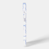 Blauwe Coquette Strikken met Monogram Case-Mate iPhone Case (Achterkant / Links)