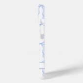 Blauwe Coquette Strikken met Monogram Case-Mate iPhone Case (Achterkant / Links)