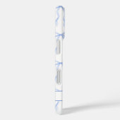 Blauwe Coquette Strikken met Monogram Case-Mate iPhone Case (Achterkant / Rechts)