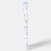 Blauwe Coquette Strikken met Monogram Case-Mate iPhone Case (Achterkant / Links)