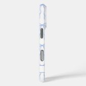 Blauwe Coquette Strikken met Monogram Case-Mate iPhone Case (Achterkant / Rechts)