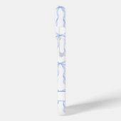 Blauwe Coquette Strikken met Monogram Case-Mate iPhone Case (Achterkant / Links)