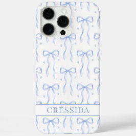 Blauwe Coquette Strikken met Monogram iPhone 16 Pro Max Hoesje