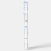 Blauwe Coquette Strikken met Monogram Case-Mate iPhone Case (Achterkant / Links)