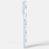 Blauwe Coquette Strikken op Strepen Monogram Case-Mate iPhone Case (Achterkant / Links)