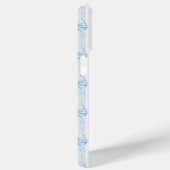 Blauwe Coquette Strikken op Strepen Monogram Case-Mate iPhone Case (Achterkant / Rechts)