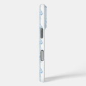 Blauwe Coquette Strikken op Strepen Monogram Case-Mate iPhone Case (Achterkant / Rechts)