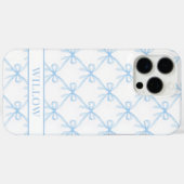 Blauwe Coquette Watercolor Boogjes Case-Mate iPhone Case (Achterkant (horizontaal))