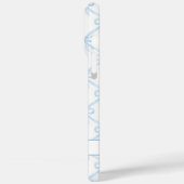 Blauwe Coquette Watercolor Boogjes Case-Mate iPhone Case (Achterkant / Links)