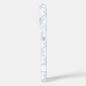 Blauwe Coquette Watercolor Boogjes Case-Mate iPhone Case (Achterkant / Links)