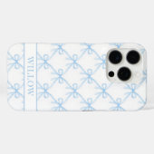 Blauwe Coquette Watercolor Boogjes Case-Mate iPhone Case (Achterkant (horizontaal))
