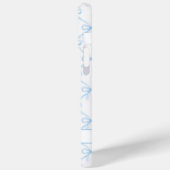 Blauwe Coquette Watercolor Boogjes Case-Mate iPhone Case (Achterkant / Links)