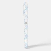 Blauwe Coquette Watercolor Strikken Case-Mate iPhone Case (Achterkant / Links)