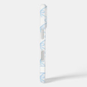 Blauwe Coquette Watercolor Strikken Case-Mate iPhone Case (Achterkant / Rechts)
