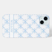 Blauwe Coquette Watercolor Strikken Case-Mate iPhone Case (Achterkant (horizontaal))