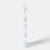 Blauwe Coquette Watercolor Strikken Case-Mate iPhone Case (Achterkant / Links)