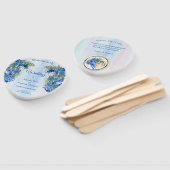 Blauwe Corn Flowers & White Roses bouquets Handwaaier (Niet-gemonteerd)