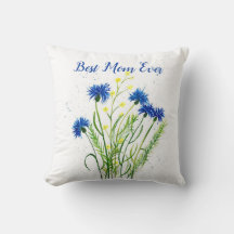 Blauwe cornbloemen bloemen waterverf  bloemen