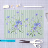 Blauwe cornbloemen op stripperenpapier tissuepapier (Craft)