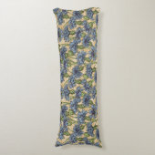 Blauwe cornbloemen, wilde bloemen op honnegeel lichaamskussen (Voorkant Verticaal)