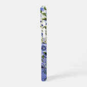Blauwe Cornflower Patchwork Quilt iPhone 16 Hoesje (Linkerkant)