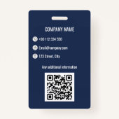 Blauwe Corporate ID-badge Badge (Achterkant)