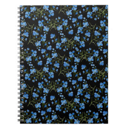 Blauwe Cosmos Bloemen Notitieboek