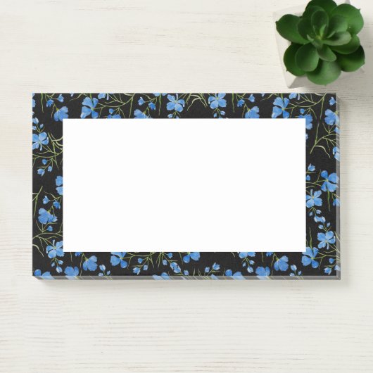 Blauwe Cosmos Bloemen Post-it® Notes (Kantoor)
