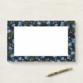 Blauwe Cosmos Bloemen Post-it® Notes (Op bureau)