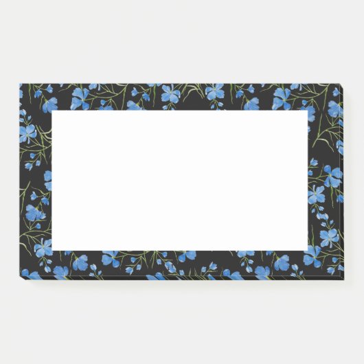 Blauwe Cosmos Bloemen Post-it® Notes (Voorkant)