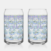 Blauwe Cottage Tuin Glazen Beker: Romantisch Bloem (Links)