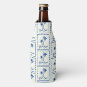 Blauwe Cove-collegekoker Flesjeskoeler (Fles Voorkant)