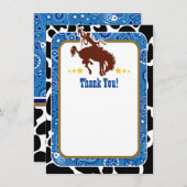 Blauwe Cowboy Bedankt voor je opmerkingen (Voorkant / Achterkant)