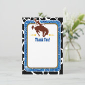 Blauwe Cowboy Bedankt voor je opmerkingen (Staand voorkant)