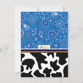 Blauwe Cowboy Bedankt voor je opmerkingen (Achterkant)