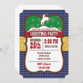 Blauwe Cowboy-kerstfeestdag Kaart (Voorkant / Achterkant)