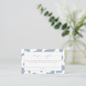 Blauwe Cowboy Koeienprint Luier Raffle Ticket (Staand voorkant)