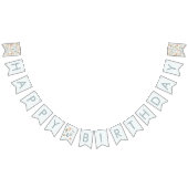 Blauwe Cowboy Verjaardagsfeestdecor Vlaggetjes (Alle)