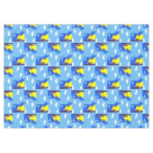 Blauwe Coyote Tafelkleed (Voorkant (Horizontaal))