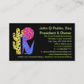 Blauwe Coyote Zuidwestelijke Stijl Kleurrijk Visitekaartje (Voorkant)