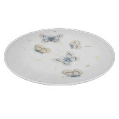 Blauwe & Cream Vlinders in Dromerige Flight Cuttin Snijplank (Hoek)