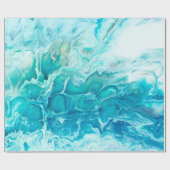Blauwe creatieve abstracte handbeschilderde achter cadeaupapier (Vlak)