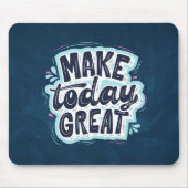 Blauwe creatieve textuur tekst muismat (Voorkant)