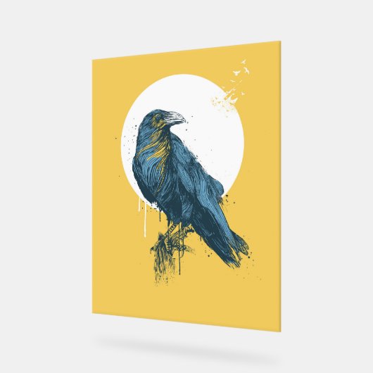 Blauwe crème acryl bord (Hoek)