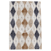 Blauwe Crème Argyle Vaderdag
