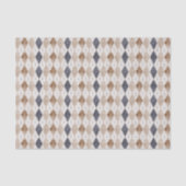 Blauwe Crème Argyle Vaderdag Tissuepapier (Voorkant)